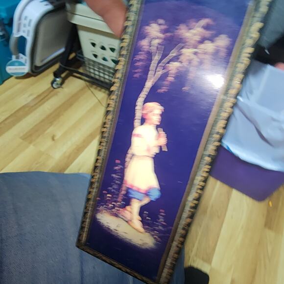 VINTAGE RUSSIAN WOOD LAQUER HAND PAINTED TRINKET JEWELRY BOX - Picture 3 of 7